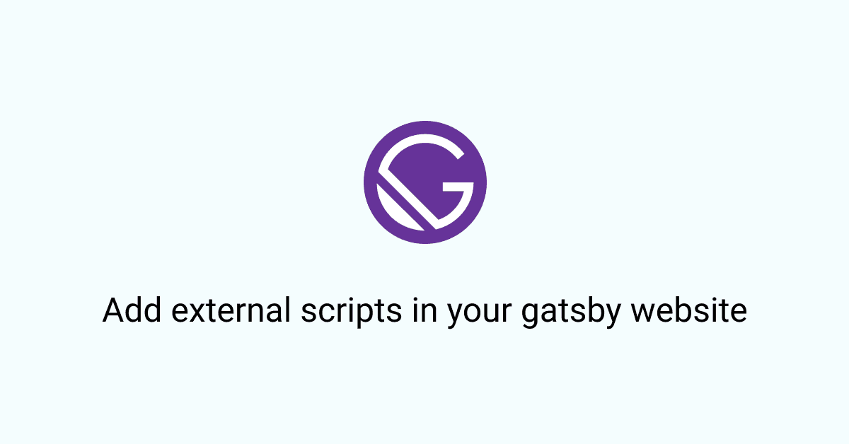 How to add 3rd party script in your gatsby website